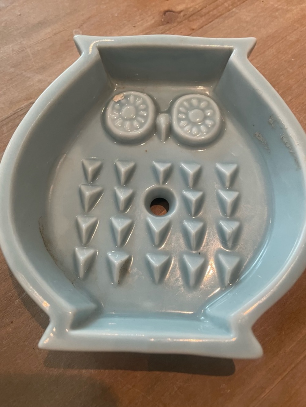 Vintage MCM ceramic owl soap dish